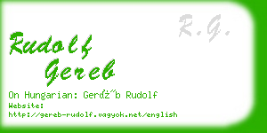 rudolf gereb business card